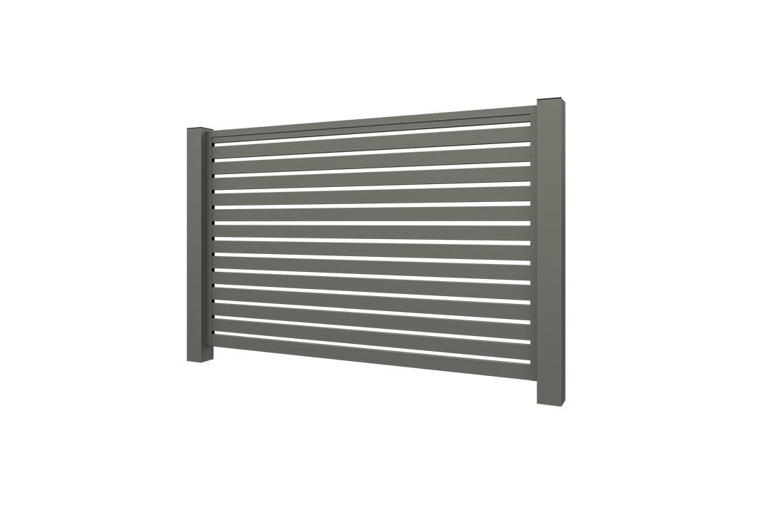 Aluminium lattenhekwerk grijs