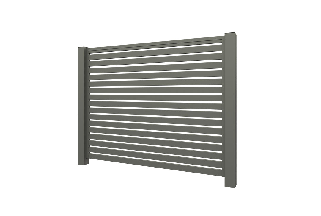Aluminium lattenhekwerk grijs