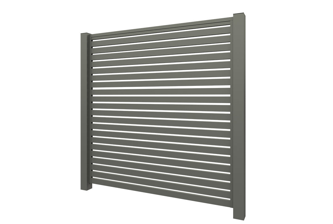 Aluminium lattenhekwerk grijs