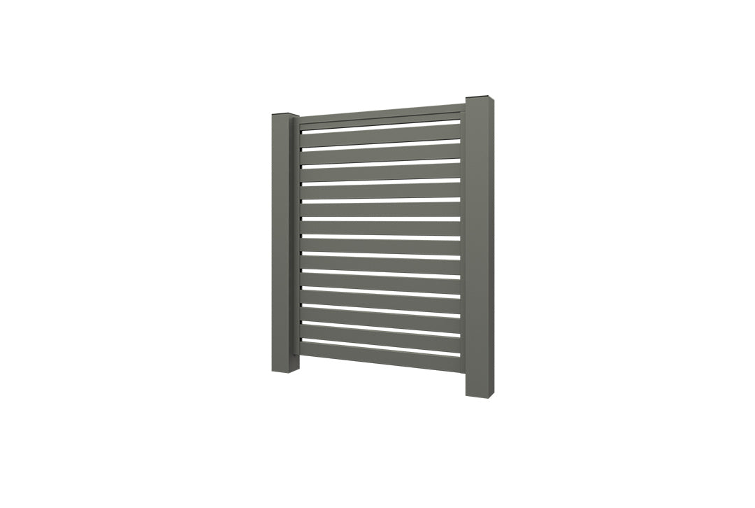 Aluminium lattenhekwerk grijs