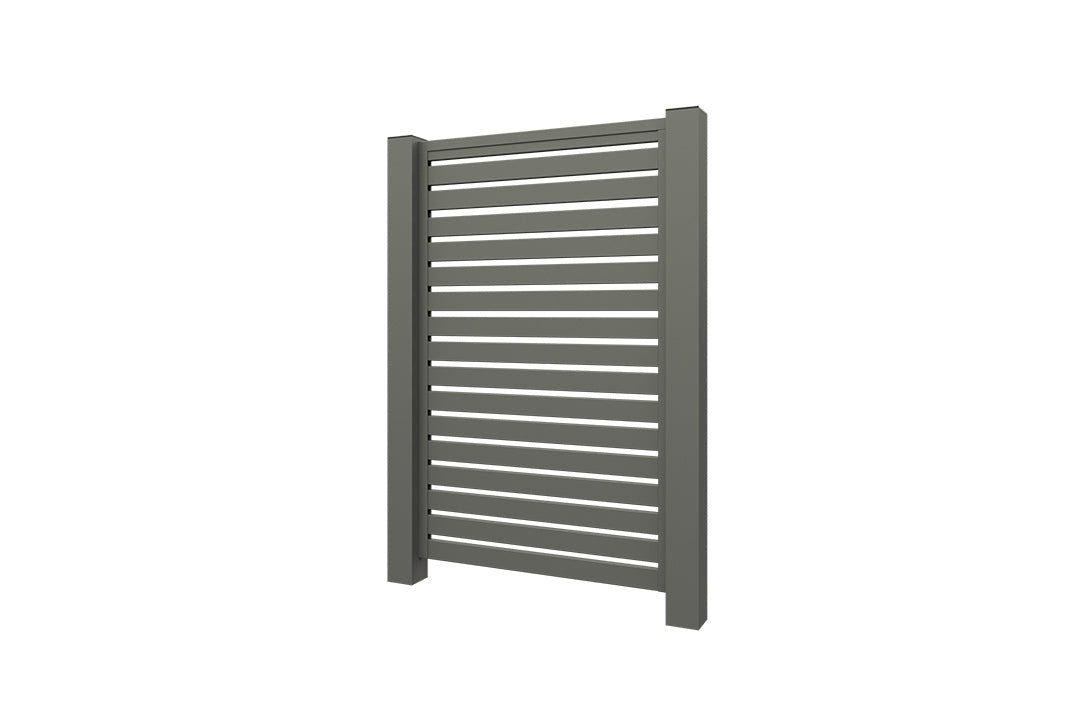 Aluminium lattenhekwerk grijs