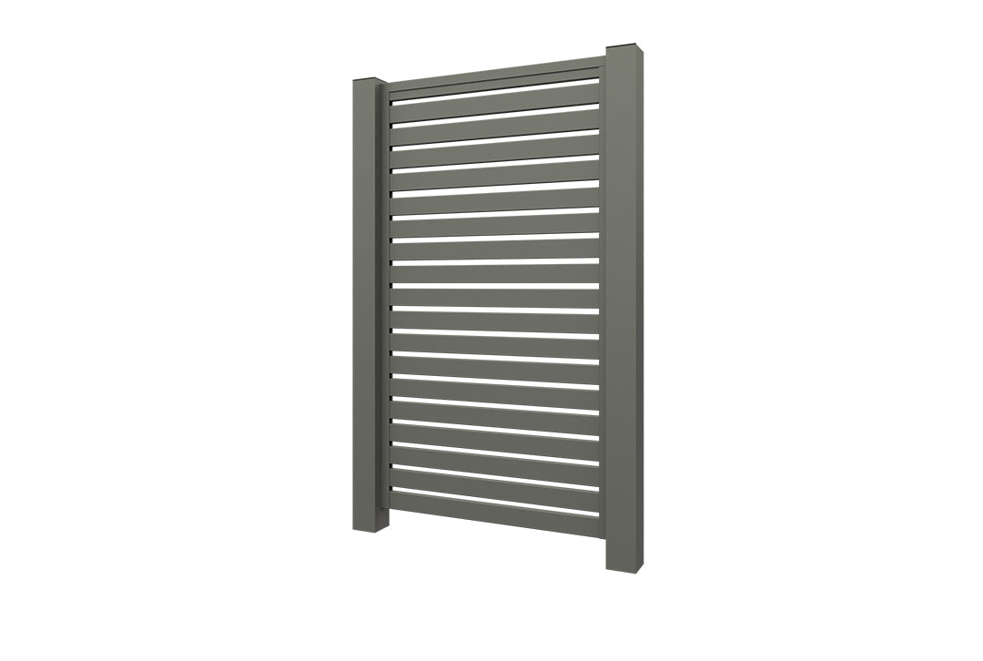 Aluminium lattenhekwerk grijs