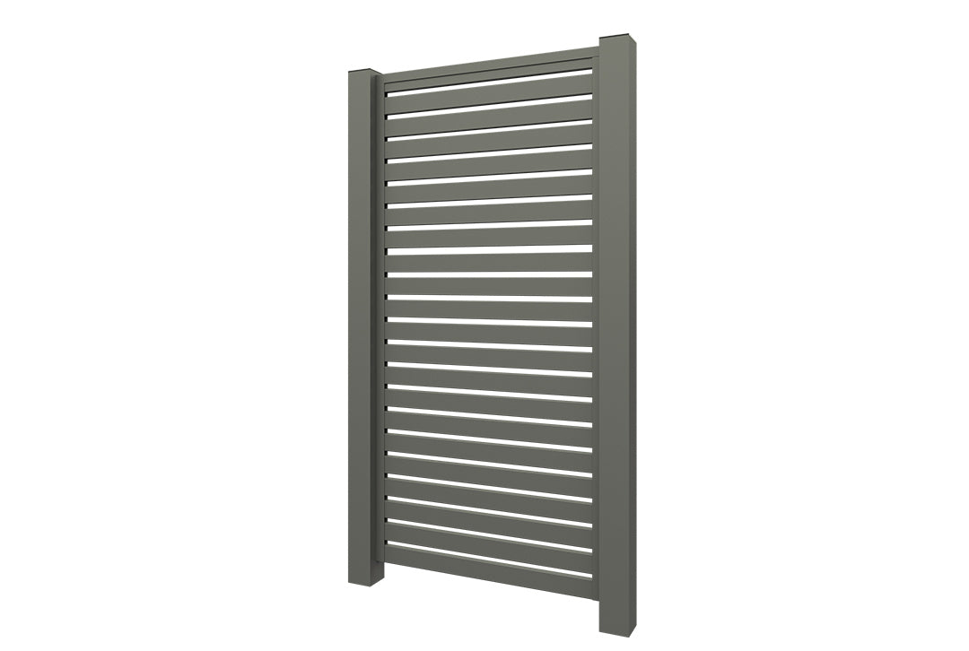 Aluminium lattenhekwerk grijs