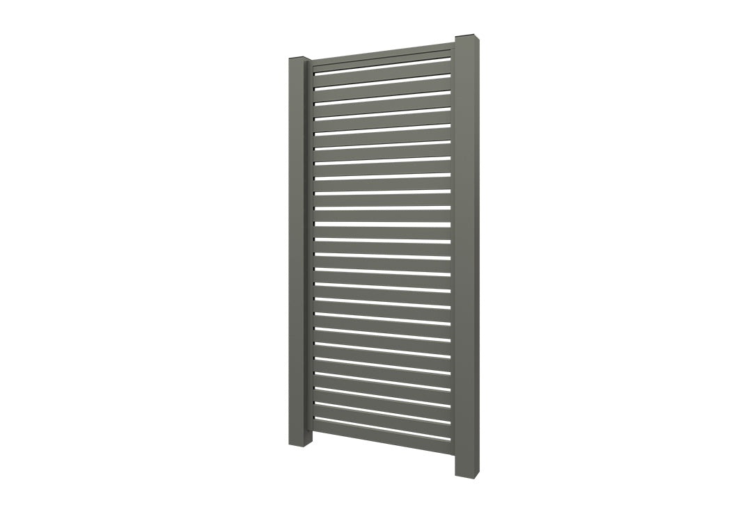 Aluminium lattenhekwerk grijs