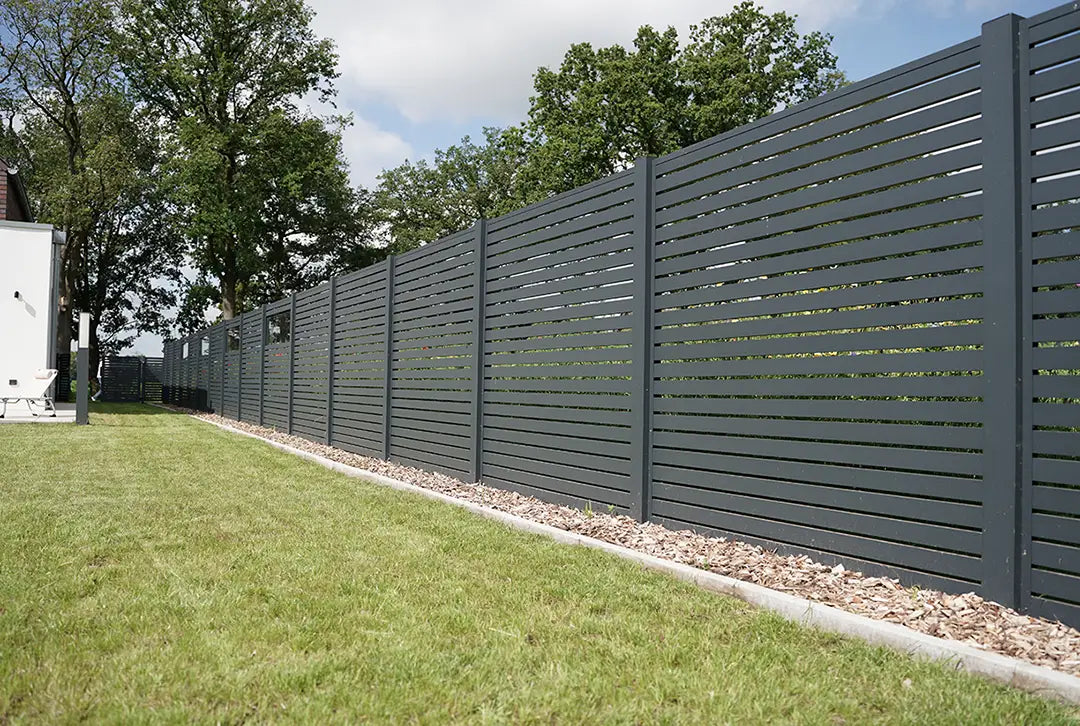 Aluminium Lamellenzaun Anthrazit