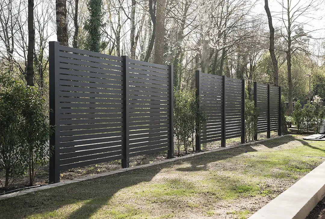 Aluminium lattenhekwerk zwart