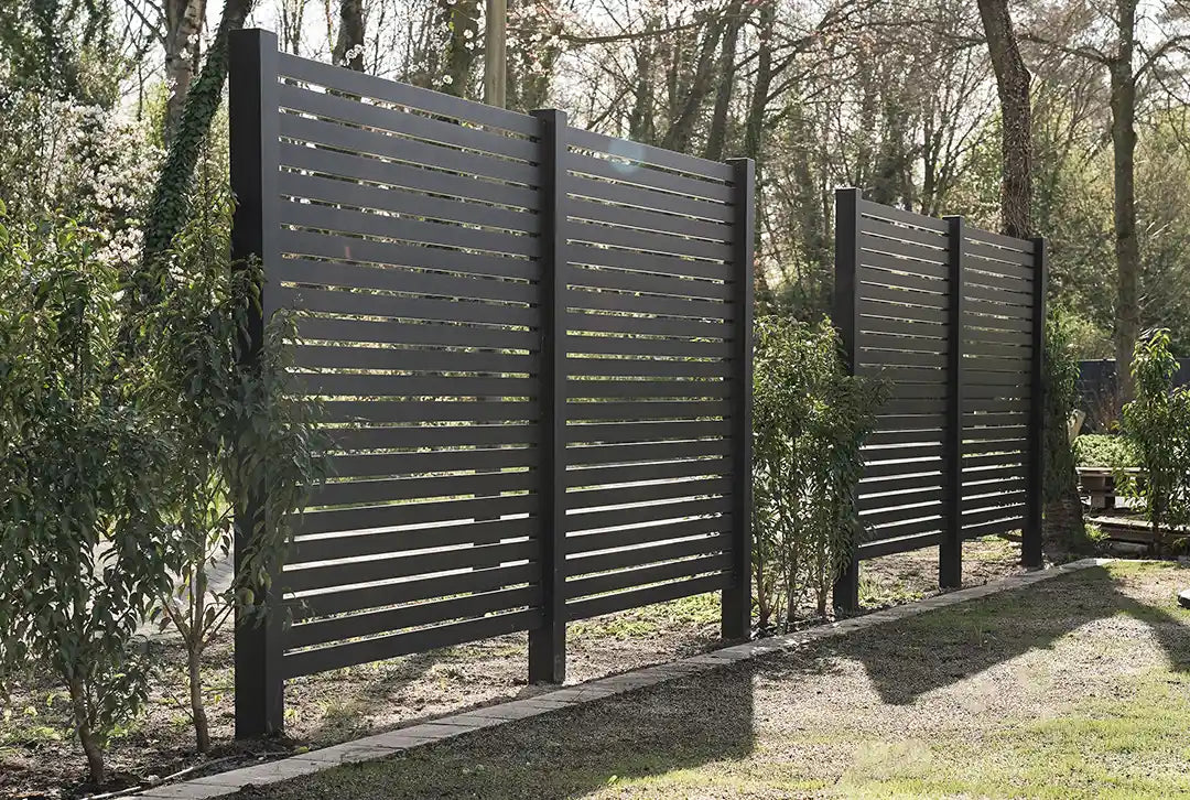 Aluminium lattenhekwerk zwart