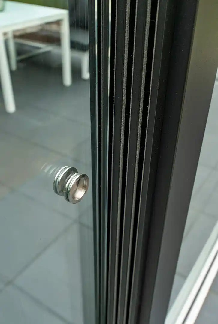 Terrasoverkapping aluminium 600x500cm dubbel web zwart