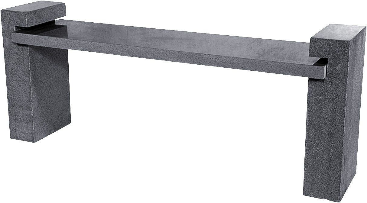 Granieten bank Morena donkergrijs 116cm