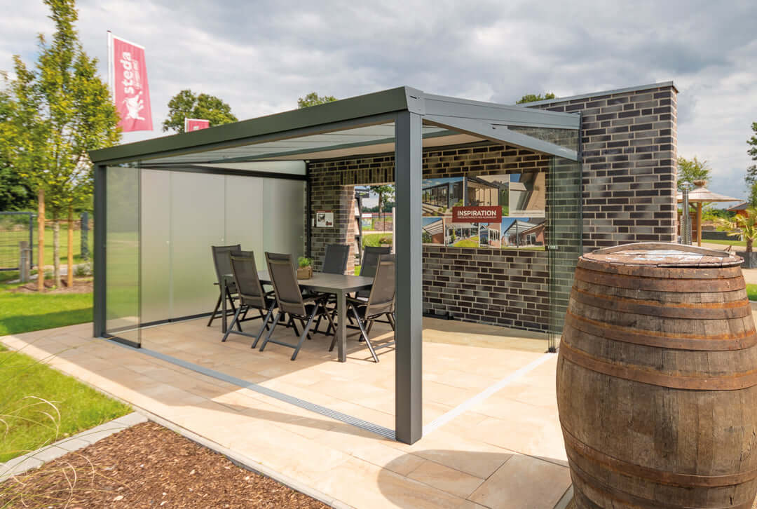 Terrasoverkapping 5x4m aluminium wandbevestiging, topverkoper