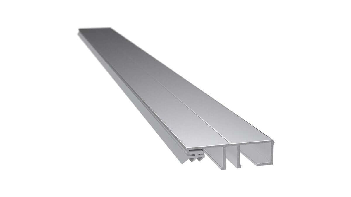 Aluminium randprofiel complete set voor LSG 8-12 mm geanodiseerd