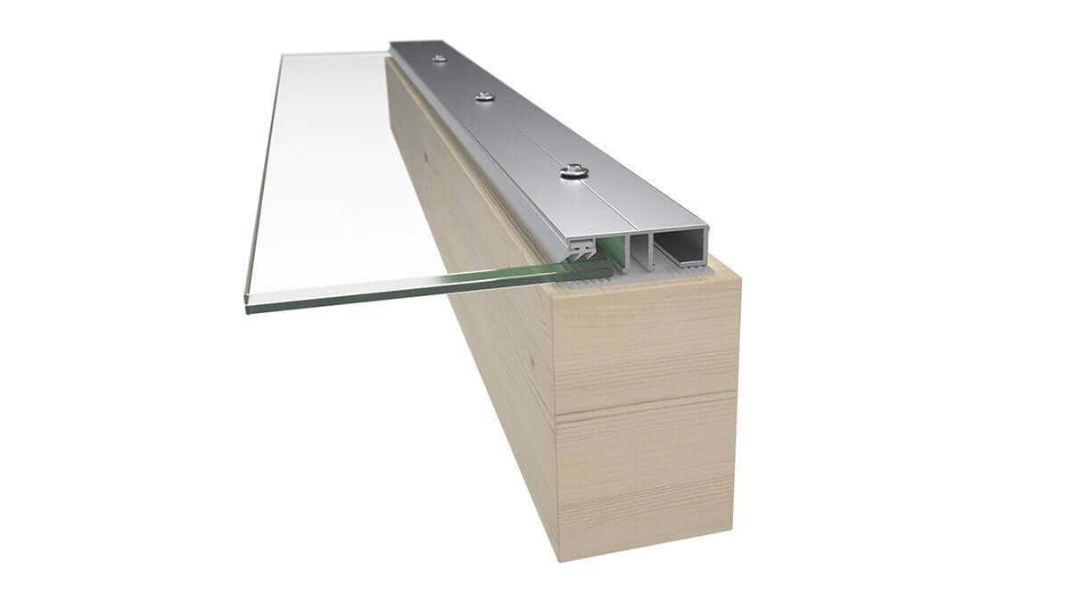 Aluminium randprofiel voor VSG 8-12 mm geanodiseerd