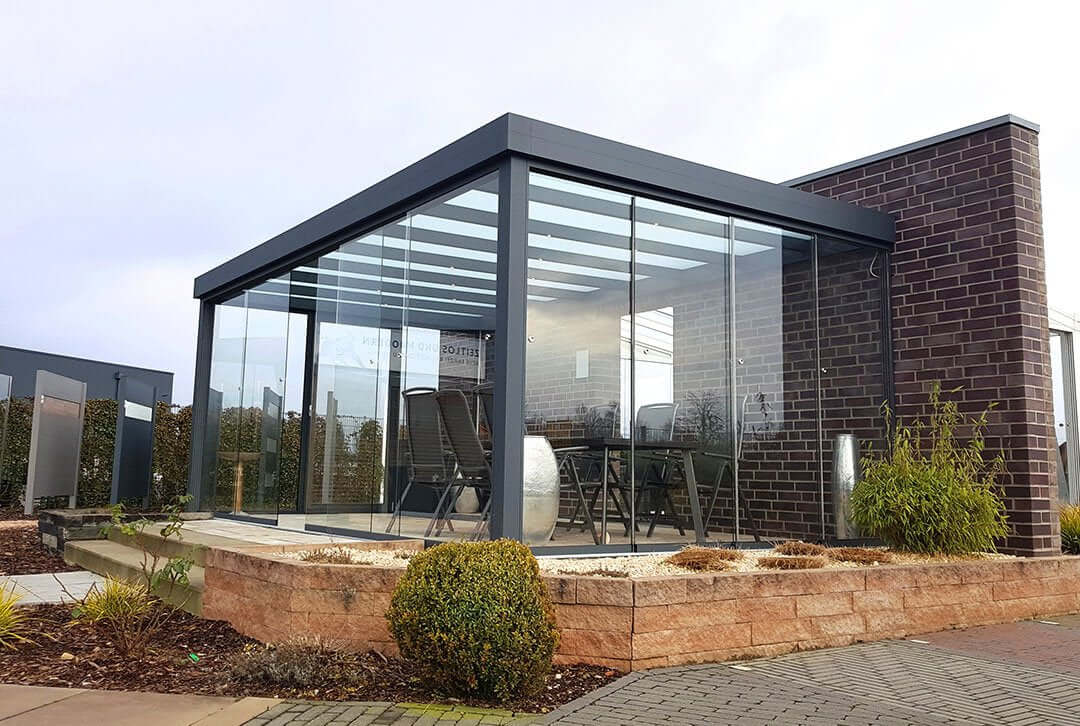 Terrassenüberdachung Flachdach 3x2,5m – Maßzeichnung