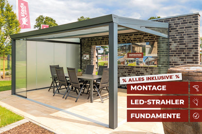 Terrassenüberdachung Aluminium Komplettset