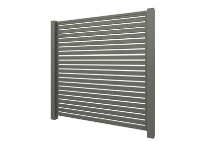 Aluminium lattenhekwerk grijs