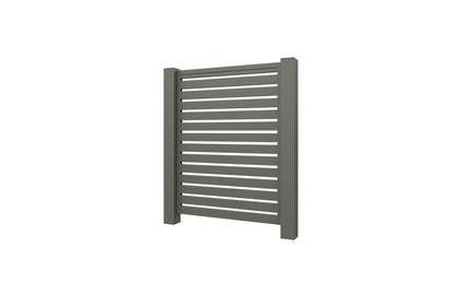 Aluminium lattenhekwerk grijs