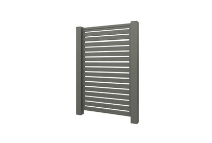 Aluminium lattenhekwerk grijs