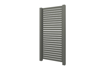 Aluminium lattenhekwerk grijs