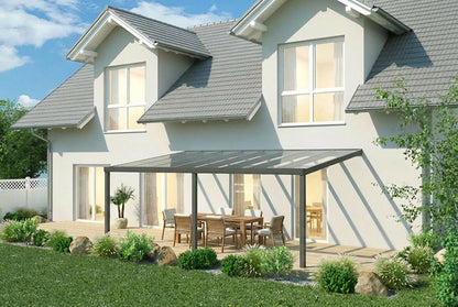 Terrassenüberdachung 5x4m Aluminium Wandanbau, Topseller