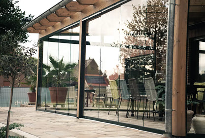 Terrassenüberdachung aus Leimholz, Freistehend