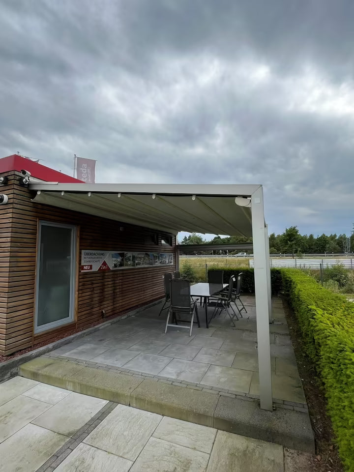 Terrassenüberdachung Corradi Faltanlage 7x3,9m mit Markise EINZELSTÜCK