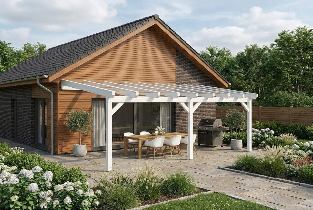 Terrassenüberdachung Holz 700x250cm – steda
