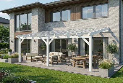 Terrassenüberdachung Holz 600x450cm – steda