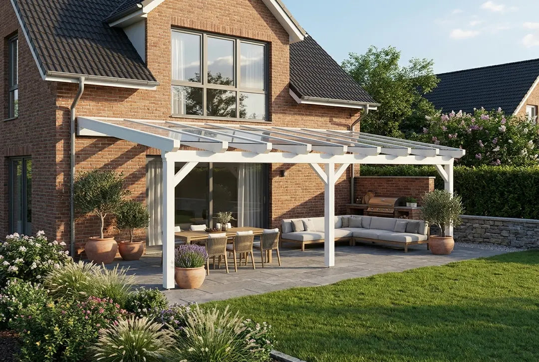 Terrassenüberdachung Holz 600x500cm – steda