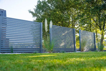 Aluminium Lamellenzaun Anthrazit