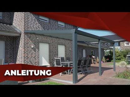 Terrassenüberdachung aus Aluminium für den Wandanbau