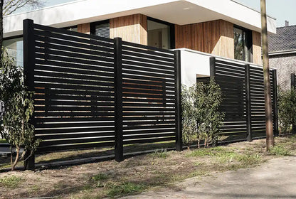 Aluminium lattenhekwerk zwart