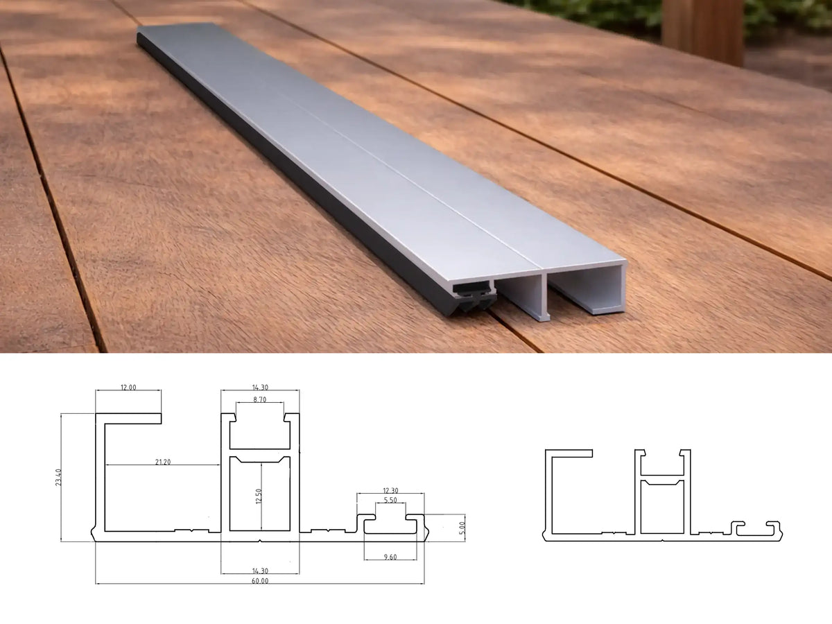 Complete set aluminium randprofielen tot 400 cm