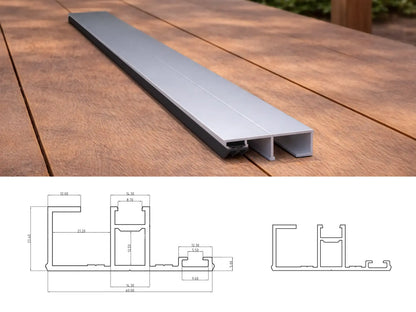 Complete set aluminium randprofielen tot 400 cm