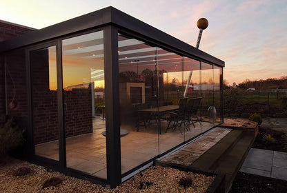 Terrassenüberdachung Flachdach 5x3m Wandanbau