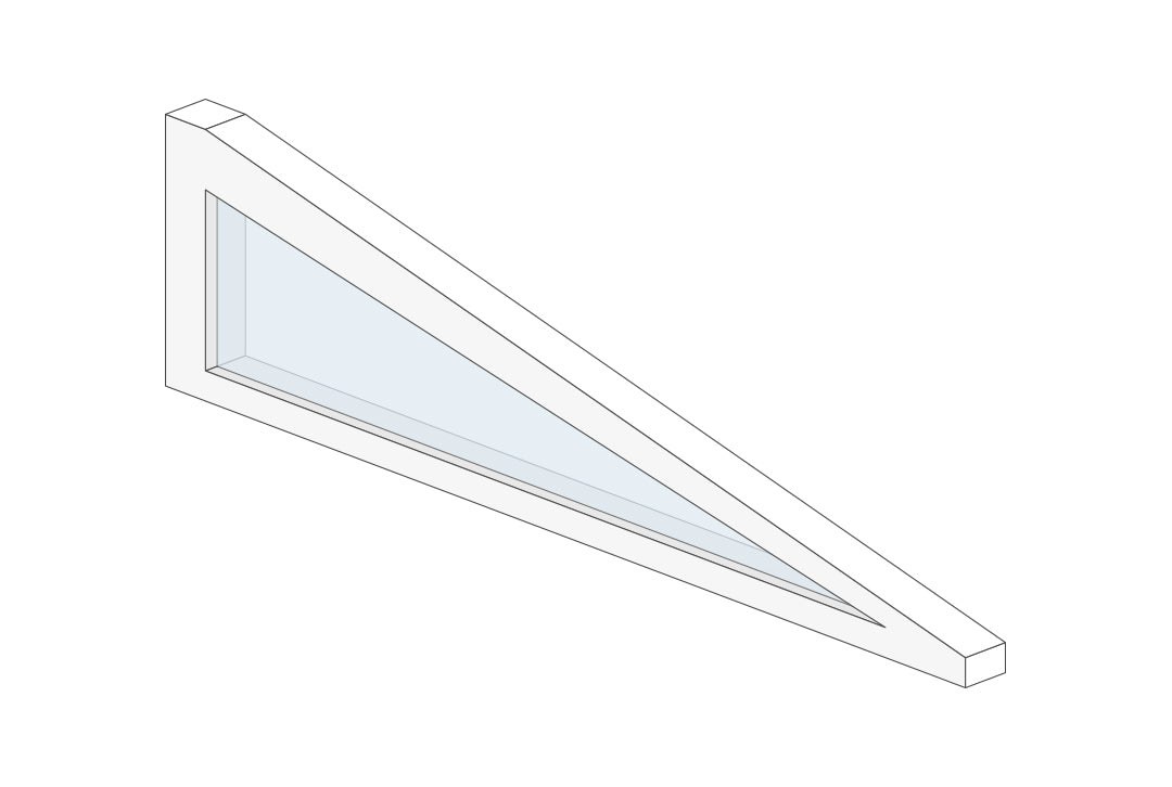 Dreiecksfenster weiß (RAL 9016)